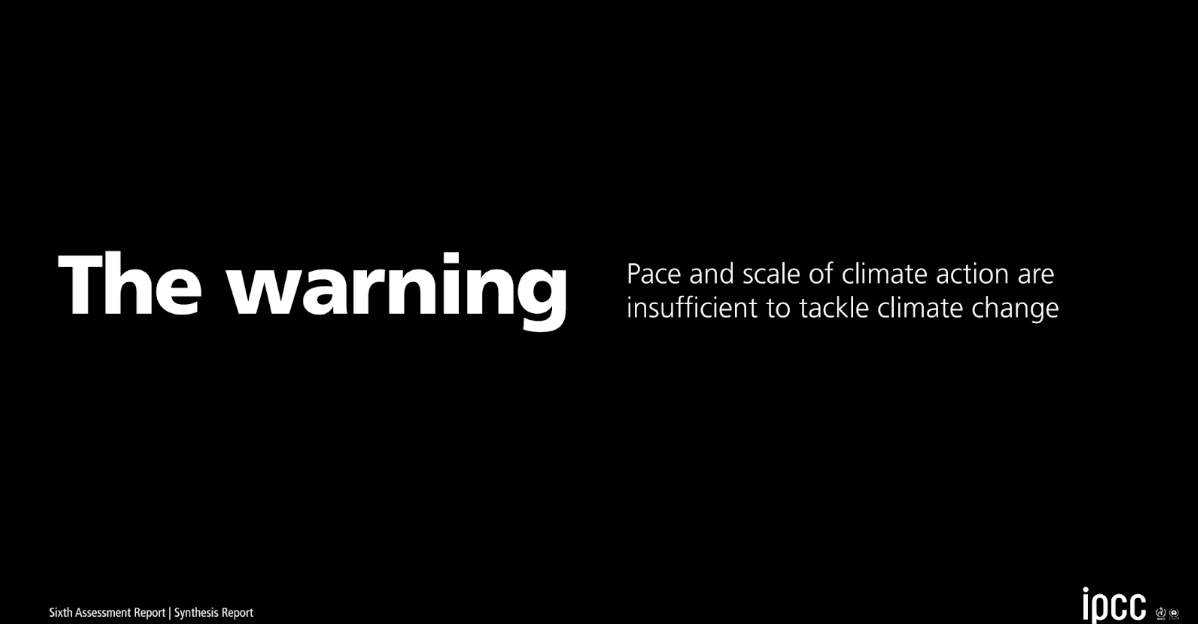 IPCC The warning